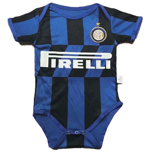 Camiseta Inter De Milán Replica Primera Ropa Onesies Niño 2019/20 Azul Negro